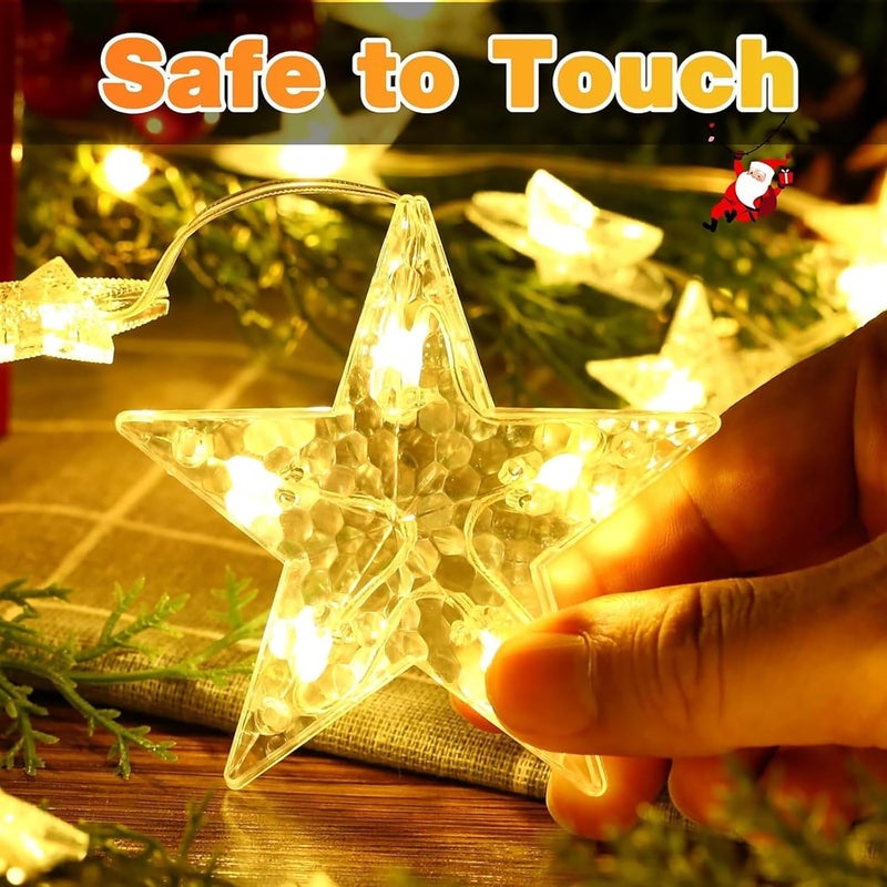 Pomefar Ramadan Decorations, 135 LED Star Moon Curtain Ramadan Lights,Window Curtain Fairy Lights for Home Outdoor - Image 5