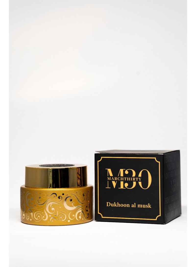 March Thirty Dukhoon Al Musk – Arabic Bakhoor Oud Incense – Long Lasting Home Fragrance - Image 1