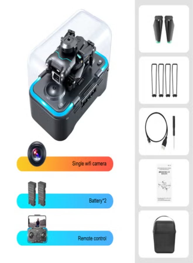 S96 Mini 4 Sided Obstacle Avoidance Single Wifi Camera RC Drone 2 Battery - Image 2