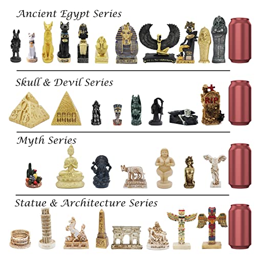 Kocris Casa Egypt Decor Statues Aquarium Pyramid Pharaoh Betta Fish Tank Decorations Figurine Sculpture Ancient Reptile Turtle Lizard Spider Tanks Terrarium Egyptian Décor Ornament Pet Gold - Image 3