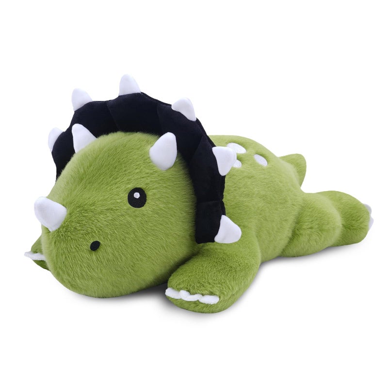 SQEQE Weighted Triceratops Dinosaur Plush Weighted Stuffed Animal Dinosaur for Comforting Hugs Soft Plushie Toy Pillow Gift for Kids Valentines Birthday Decoration 236 Inch 38 Lb - Image 3