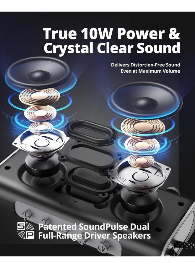 Tronsmart - Tronsmart Trip Portable Bluetooth Speaker, IPX7 Waterproof Speaker, Wireless Bluetooth 5.3, 20H Playtime, Built-in Mic(Black) - Image 1