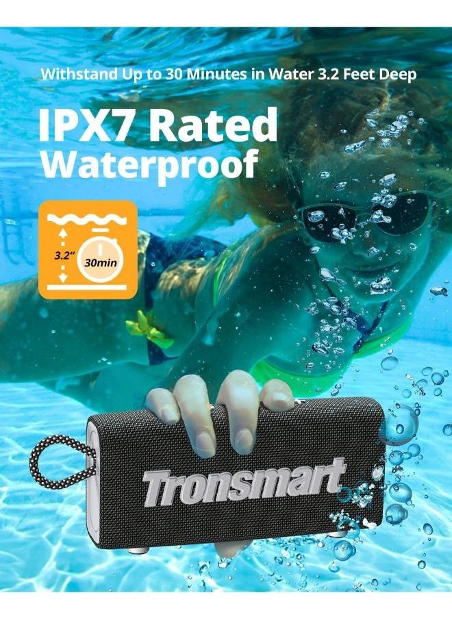 Tronsmart - Tronsmart Trip Portable Bluetooth Speaker, IPX7 Waterproof Speaker, Wireless Bluetooth 5.3, 20H Playtime, Built-in Mic(Black) - Image 1