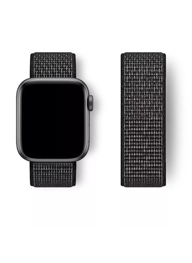 TWEGGON Apple Watch Band/Strap Compatible With Compatible with 42mm(Series 10)/41mm/40mm/38mm Nylon Band/Strap for Apple Watch All Series Black  - Image 1