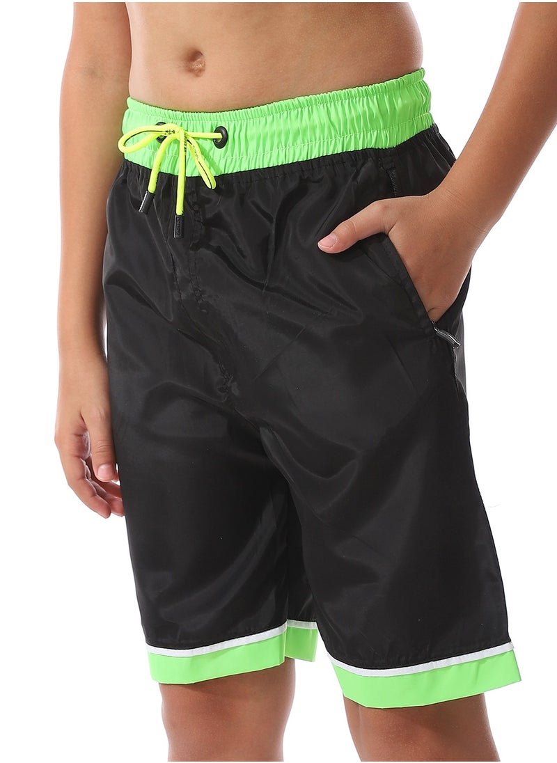 Caesar - Boys Swim Short With Multi Design - Image 1