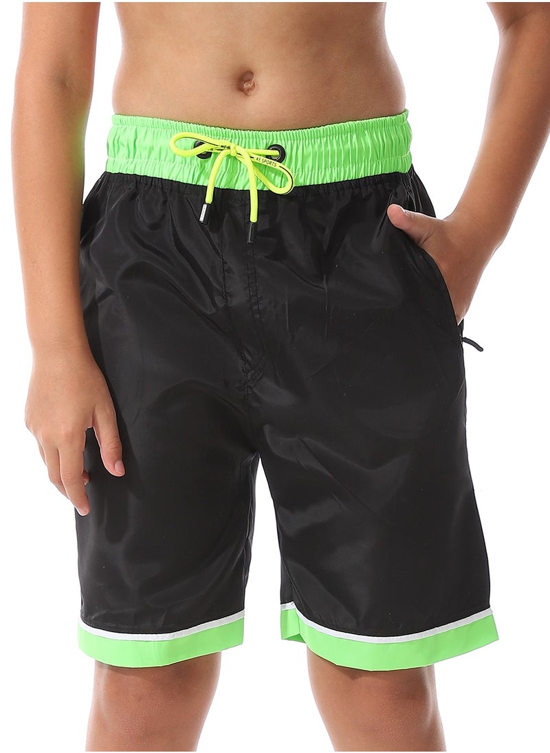 Caesar - Boys Swim Short With Multi Design - Image 1