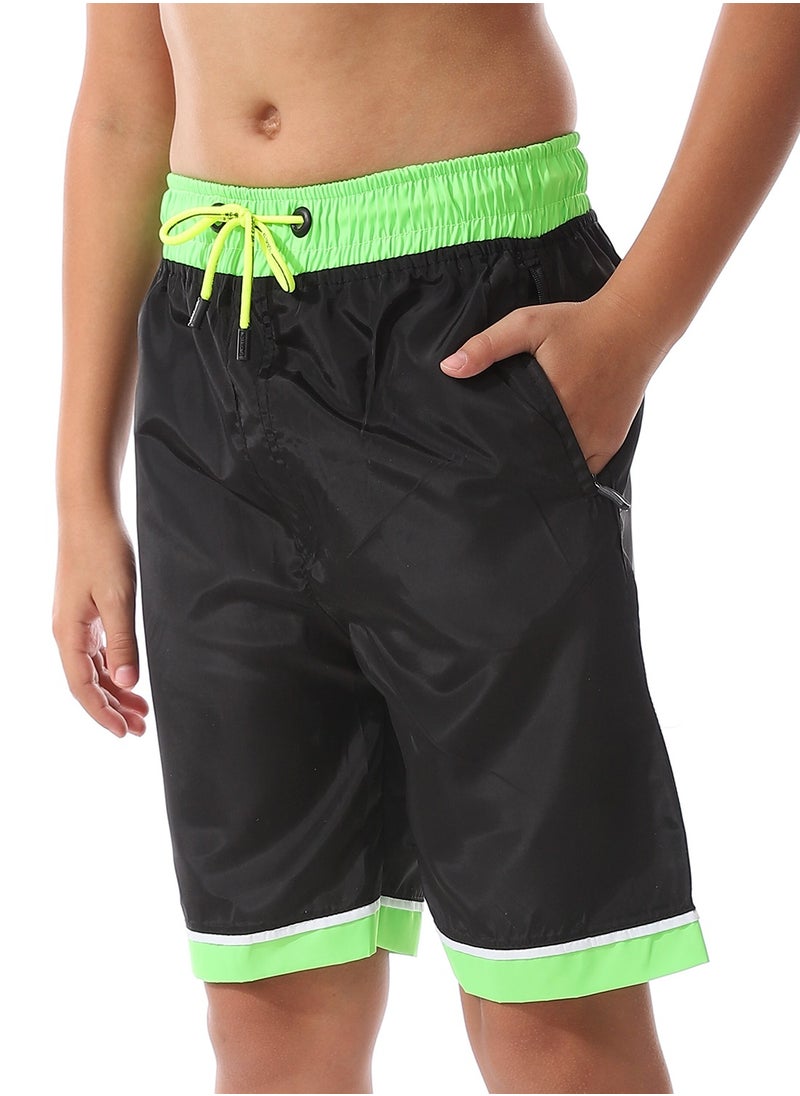 Caesar - Boys Swim Short With Multi Design - Image 1