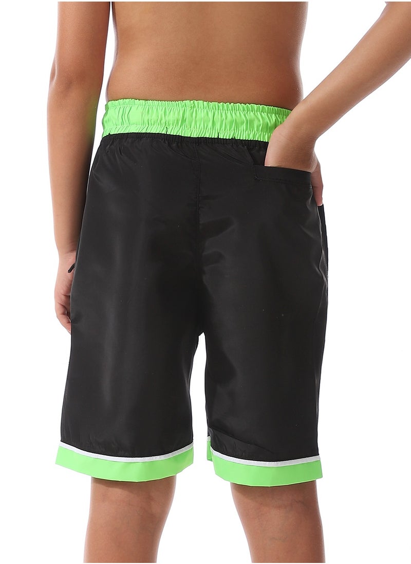 Caesar - Boys Swim Short With Multi Design - Image 1