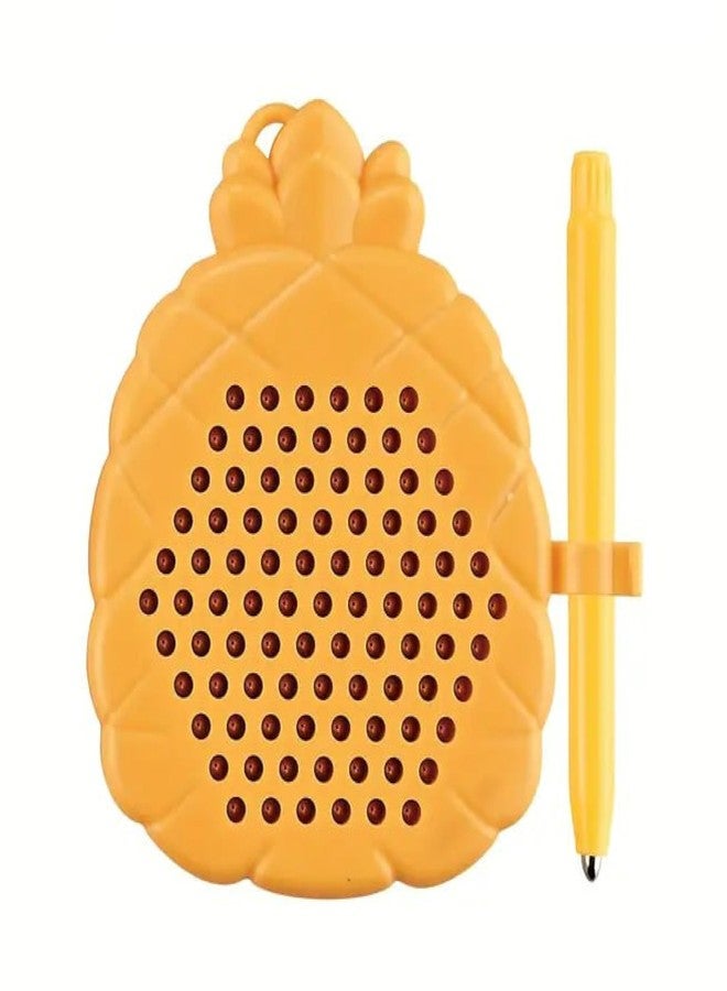 ZELVO MagPad Play Magnetic Drawing Board for Kids, Mug Tab, Bead Art, Drawing Board, Intelligence Development, Girls, Boys, Gift, Educational - Montessori Toy (Pineapple Shape) - Image 1