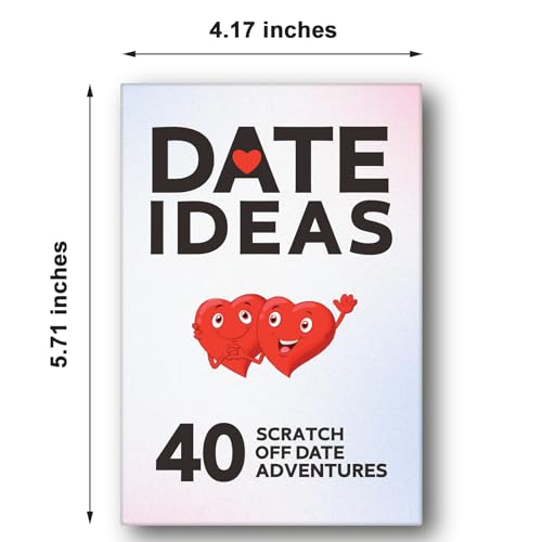 Lapogy Romantic Card Games for Date Night - 40 pcs Date Ideas Scratch Off Date Adventurous Cards Valentines Day Bridal Shower Gifts Wedding Engagement Couple Gifts for Boyfriend Her Girlfriend Men Women - Image 2