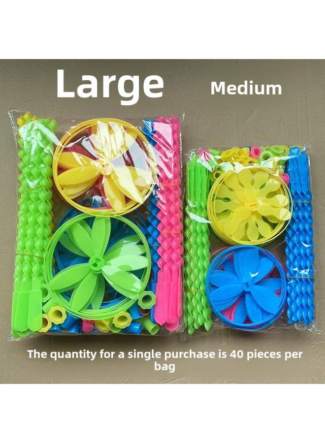 Large Flying Fairy Bamboo Dragonfly Baby Small Toys Push UFO Frisbee 80 S Children's Nostalgic Classic Toys-Color:Large (take 40 For A Bag) 1200/box - Image 1
