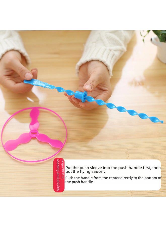 Large Flying Fairy Bamboo Dragonfly Baby Small Toys Push UFO Frisbee 80 S Children's Nostalgic Classic Toys-Color:Large (take 40 For A Bag) 1200/box - Image 4