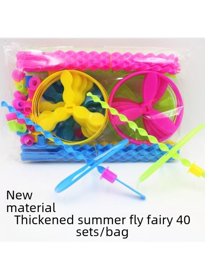 Large Flying Fairy Bamboo Dragonfly Baby Small Toys Push UFO Frisbee 80 S Children's Nostalgic Classic Toys-Color:Large (take 40 For A Bag) 1200/box - Image 2