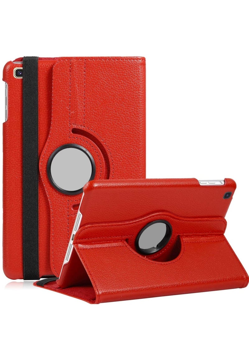 ELTRAZONE Rotating Case for Samsung Galaxy Tab A 8.0 2019 Without S Pen Model (SM-T290 Wi-Fi, SM-T295 LTE), Premium PU Leather 360 Degree Stand Cover with Auto Wake/Sleep Function(Red) - Image 1