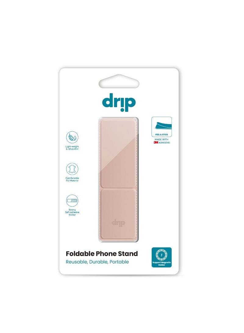 Drip Foldable Phone Stand - Lightweight, Durable, Portable, Multi-Functional with Ergonomic Design - Made with 3M Adhesive PU Material, Compatible with All Smartphones. - Image 1