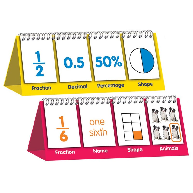 Junior Learning Fraction Flips Double-Sided Flip Stand, Ages 6-9, Fractions & Equivalence, Grade 2-3 - Image 1