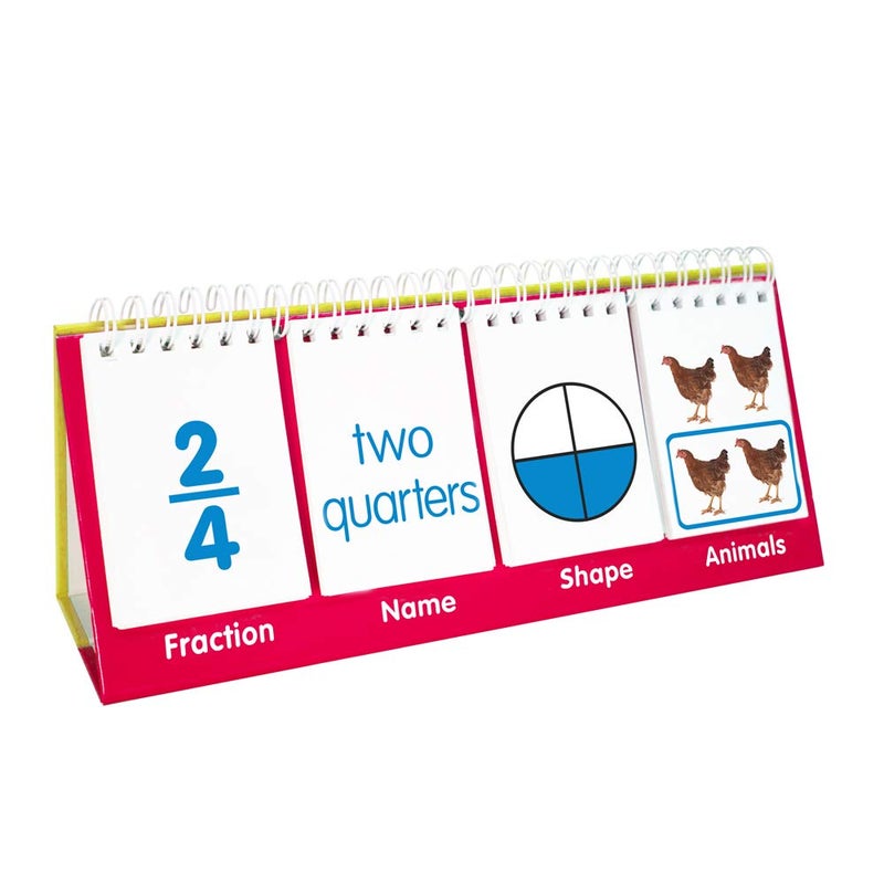 Junior Learning Fraction Flips Double-Sided Flip Stand, Ages 6-9, Fractions & Equivalence, Grade 2-3 - Image 2