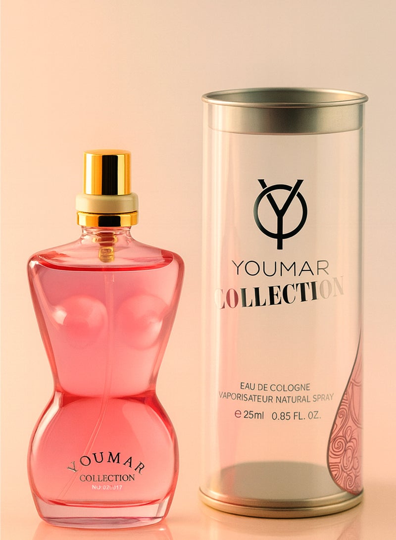 يومار عطر نسائي يدوم طويلاً | مجموعة يومار رقم 0017 | أفضل عطر للنساء بنفحات منعشة من الماء والفواكه والعنبر والفانيليا للاستخدام اليومي (25 مل) - Image 3