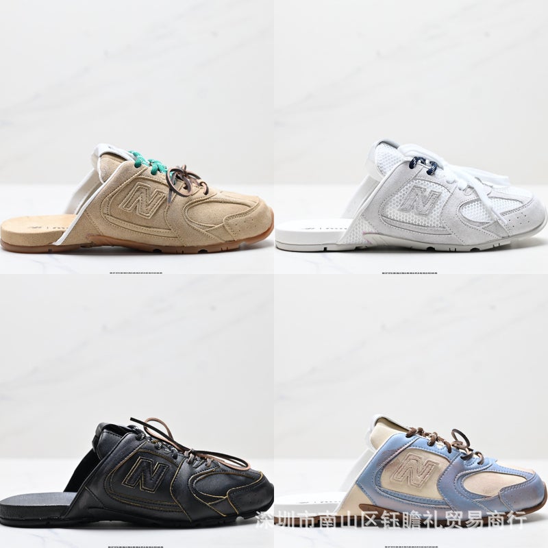Pure Original Nb530Sl Retro Half-Drag Summer Casual Versatile Moral Training Shoes Lightweight Preppy Girl Style Half-Drag Slippers - Image 2
