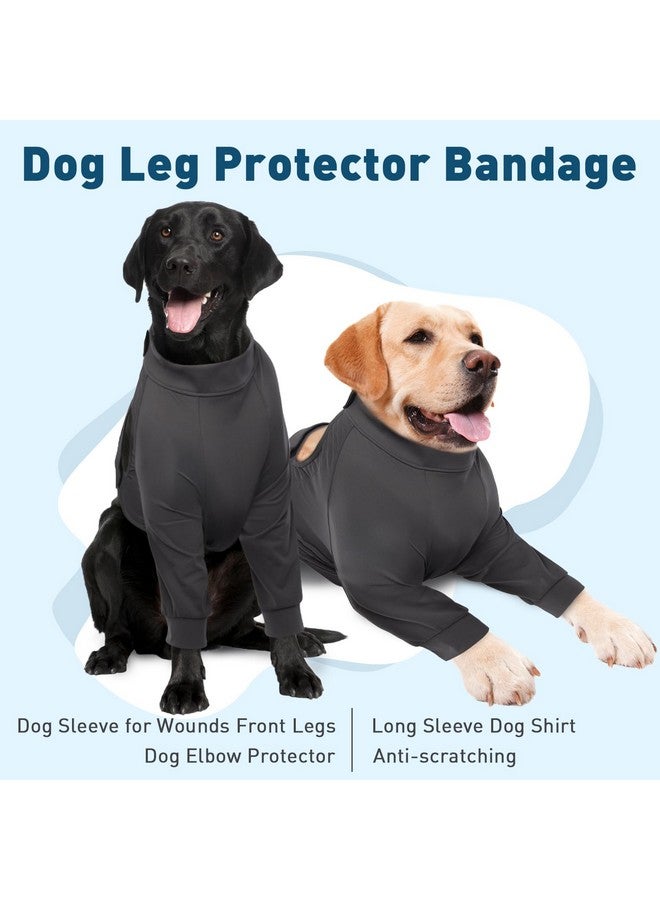 ROZKITCH Dog Surgery Recovery Sleeve Front Legs, Pet Anti Licking Wound Elbow Brace Elbow Protector, Dog Recovery Suit Cone Collar Alternative for Joint Care ACL CCL Arthritis Sprain Blue XL - Image 4