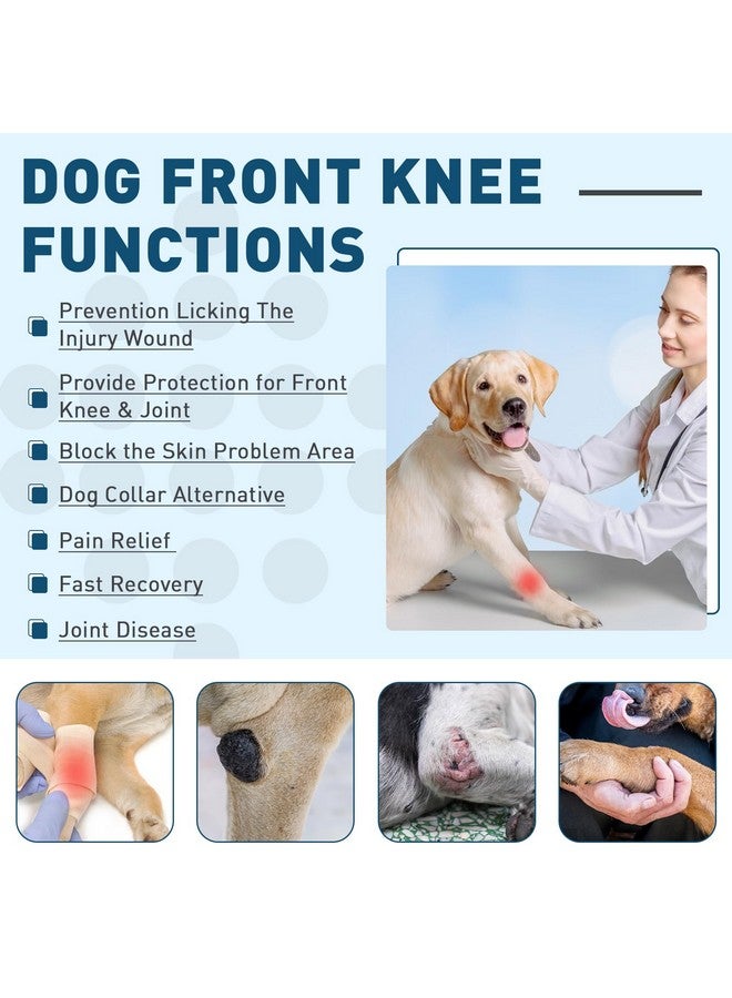 ROZKITCH Dog Surgery Recovery Sleeve Front Legs, Pet Anti Licking Wound Elbow Brace Elbow Protector, Dog Recovery Suit Cone Collar Alternative for Joint Care ACL CCL Arthritis Sprain Blue XL - Image 3