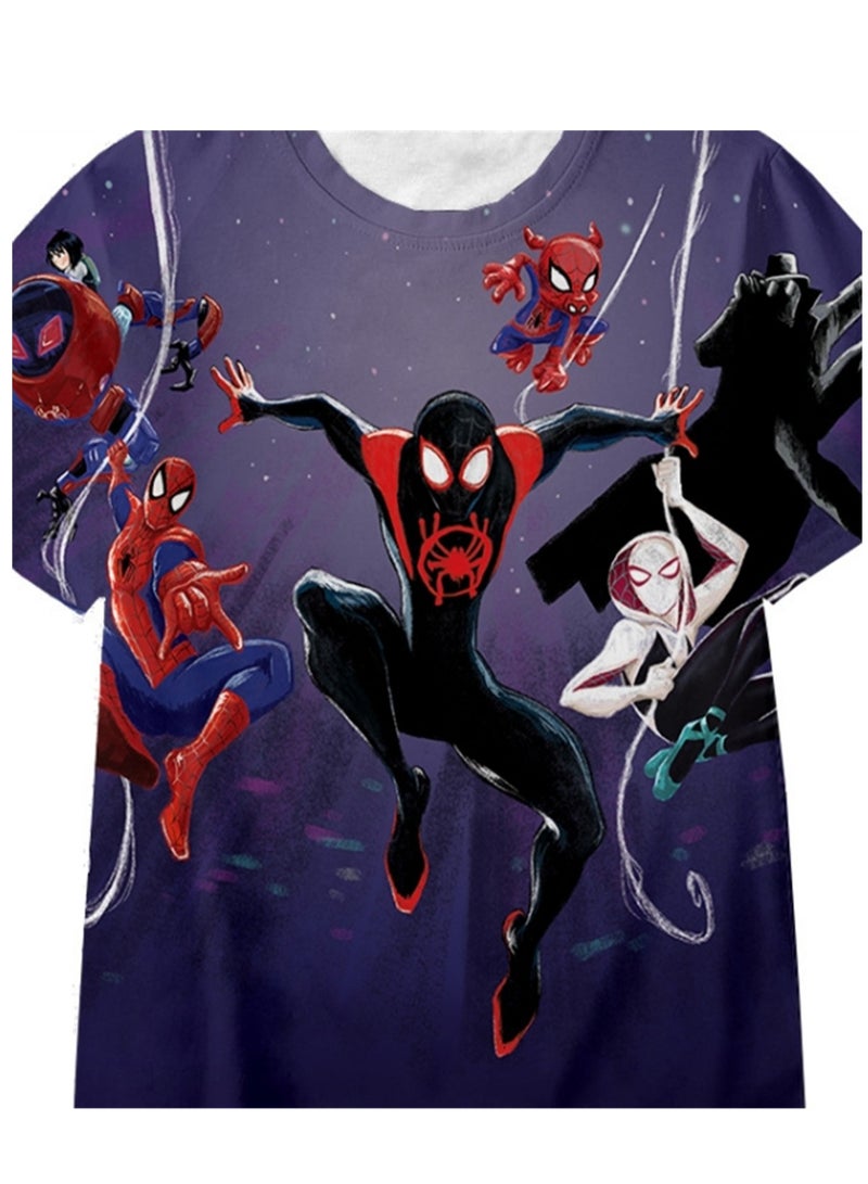 Spider-Man Across the Universe Handsome Loose Pullover T-shirt 3D digital printing personalized breathable T-shirt  - Image 2