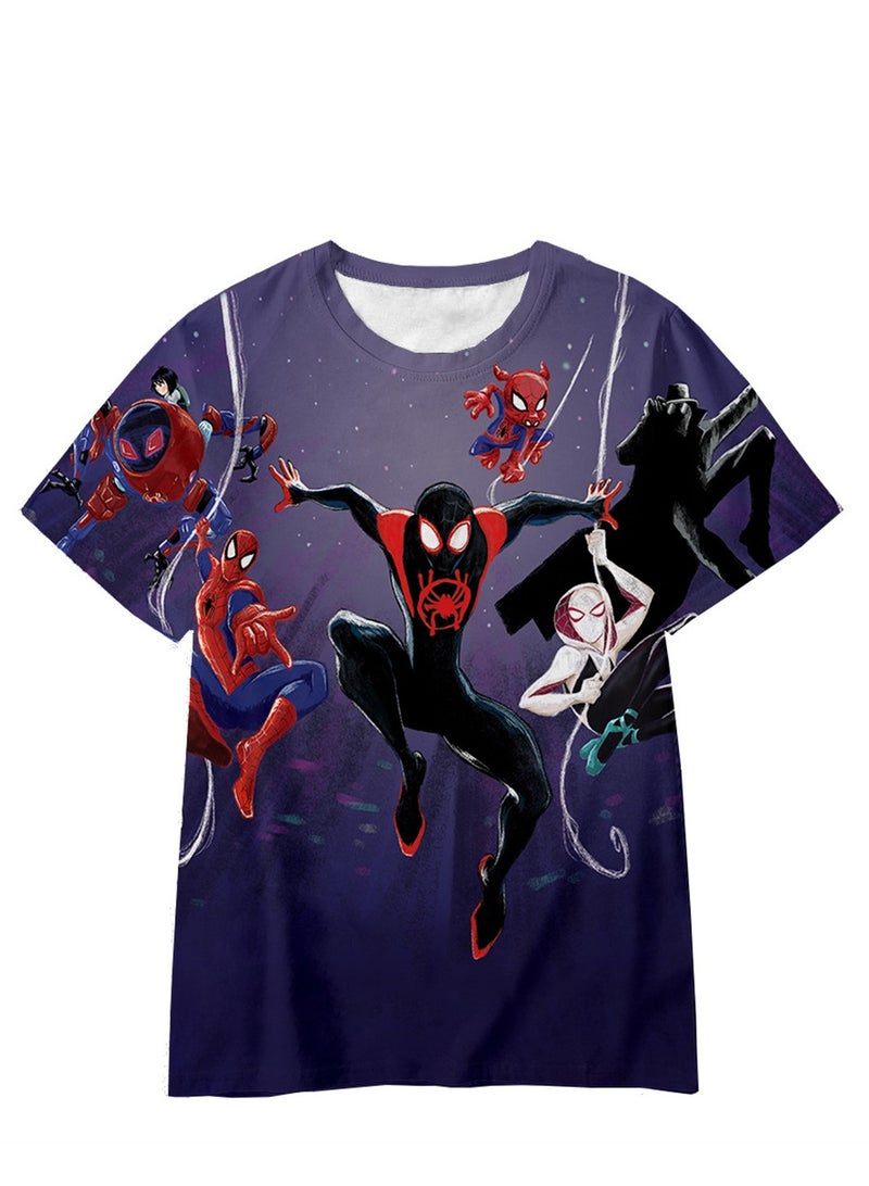 Spider-Man Across the Universe Handsome Loose Pullover T-shirt 3D digital printing personalized breathable T-shirt  - Image 1