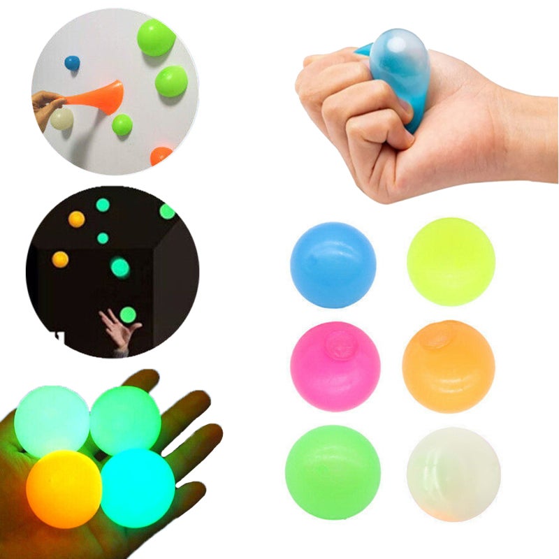 Dream Ball Glowing Sticky Ceiling Toy - Soft Pressure Ball Returning Bounce Back for Parent-Child Sports - Image 3
