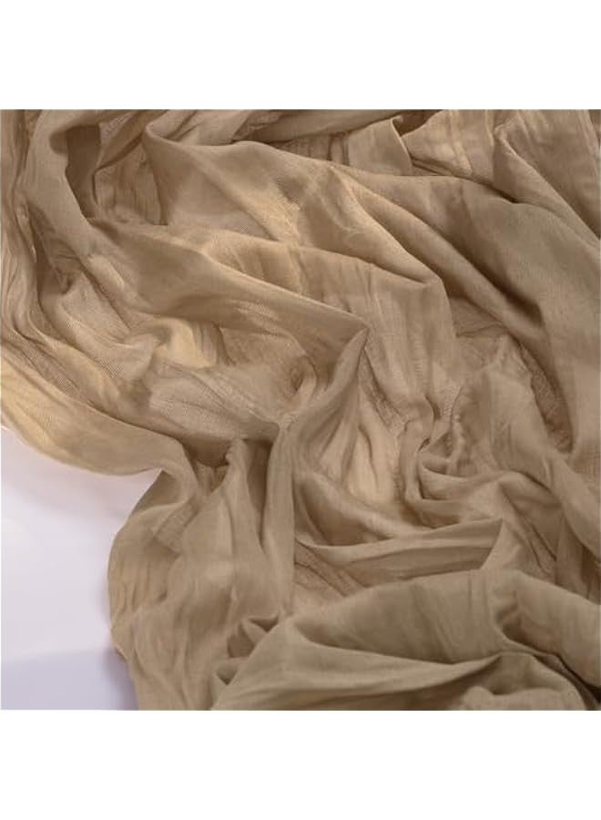 15pcs Nude Brown  Cheesecloth Table Runner Boho Rustic Gauze 120 inch 10FT Cheese Cloth Runner for Wedding Party Baby Shower Birthday Home Decor  - Image 2