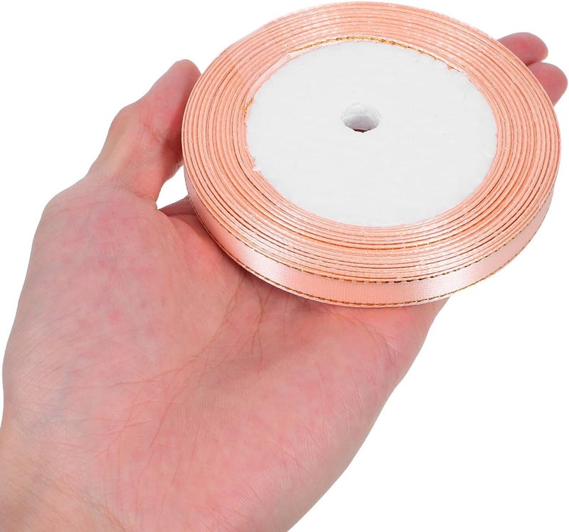 TOYANDONA Gold-Edged Satin Ribbon 10 Rolls 22 Meters Polyester Multi-use Wrapping Ribbon for DIY Crafts, Wedding Bouquets, Hair Accessories, and Holiday Decorations - Image 4