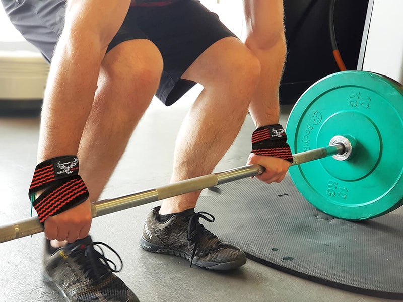 BEAST RAGE Heavy Duty Lifting Wrist Straps for Weightlifting, Figure 8 Loop Powerlifting Deadlift Strap wraps Weights Padded Support Professional Fitness Gym Bodybuilding (Red) - Image 4