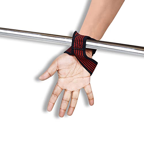 BEAST RAGE Heavy Duty Lifting Wrist Straps for Weightlifting, Figure 8 Loop Powerlifting Deadlift Strap wraps Weights Padded Support Professional Fitness Gym Bodybuilding (Red) - Image 2