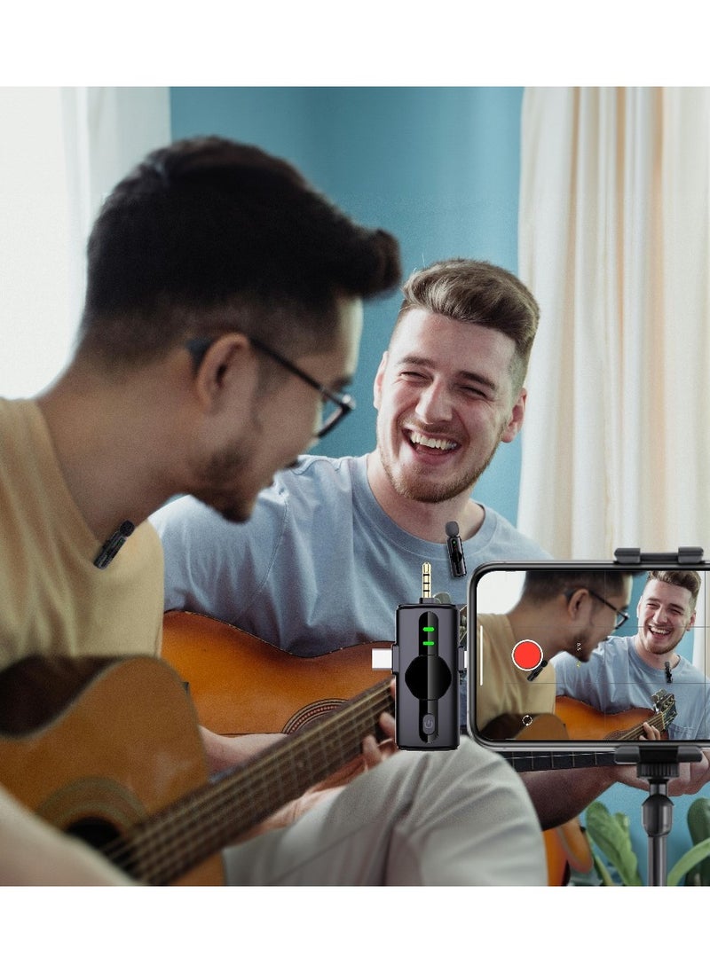 Dual Microphone GM-80X With 3-Level Noise Cancellation and LED Display / Real-Time Monitoring / 360° Omnidirectional / Plug & Play / HD Sound Quality - Black