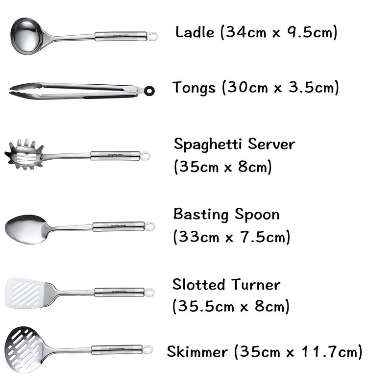 Maphyton Cooking Utensil Set, 11 PCS Stainless Steel Kitchen Utensil Set, Nonstick Kitchen Gadgets Cookware Set with Spatula - Image 2