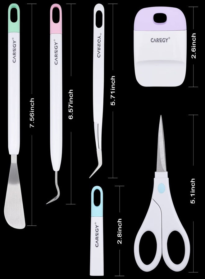 CAREGY Craft Vinyl Weeding Tools Set, Precision Craft Tools Kit, Weeding Kits for Cricut/Silhouette/Siser/Oracal 631/651/751 Vinyl - Image 2