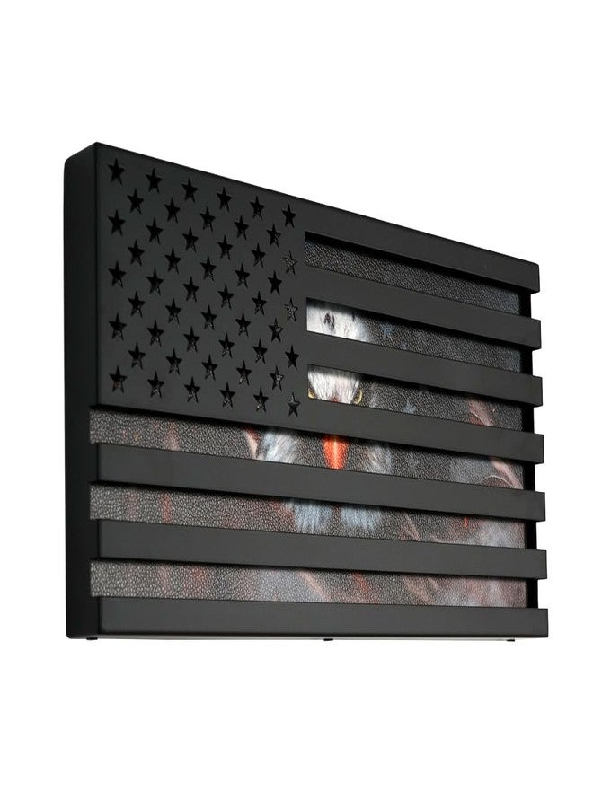 J JACKCUBE DESIGN America Flag Wall Art with Eagle Print Wall Decor for Living Room, Office, Indoor Metal Wall Decor - MK962-2B (Eagle,24 X 12.5 X 1.4 inch) - Image 1