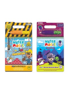 Scentco Water Magic Scented Reusable Water Reveal Activity Books No Mess All Fun By Scentco (Grape Kingdom And Construction)  - Image 2