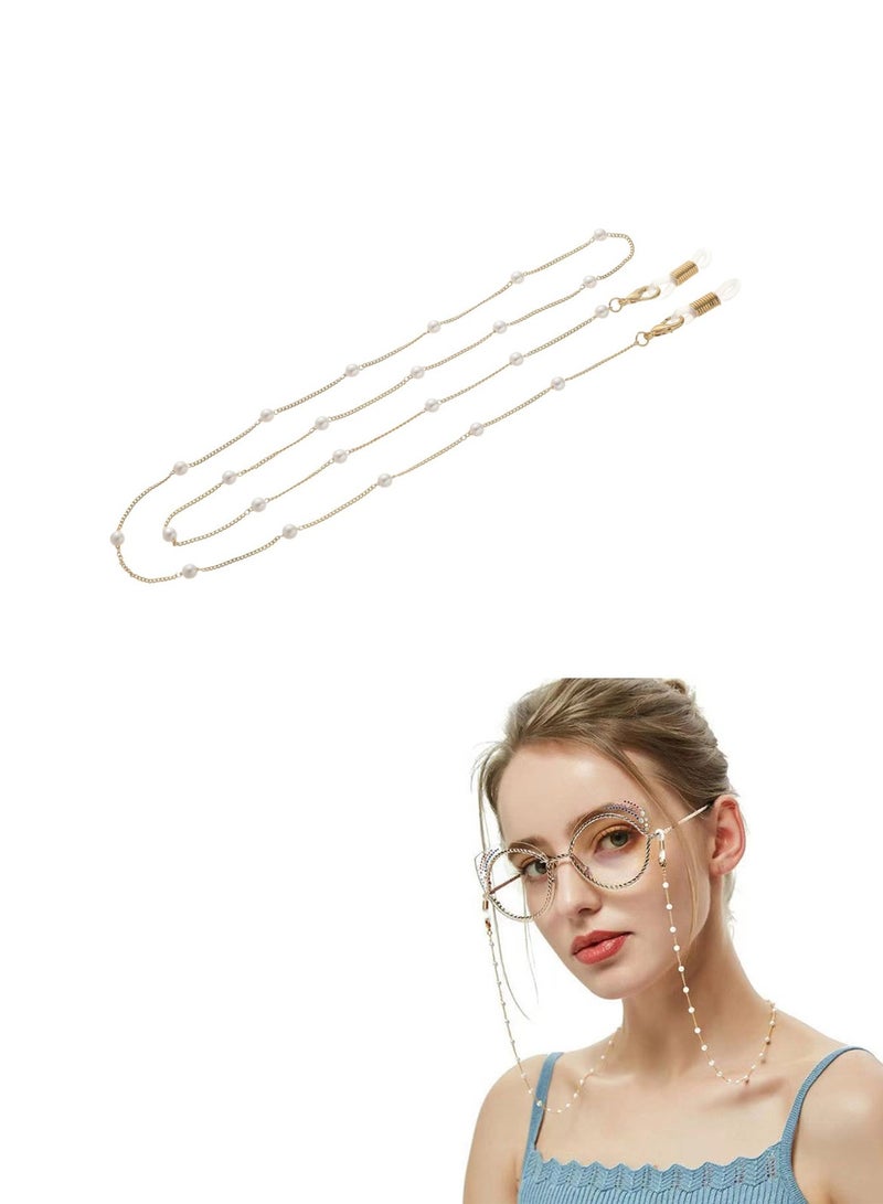Generic Pearl Eyeglass Chains Strap Necklace Glasses Reading Eyeglasses Holder Strap Cords Lanyards  - Image 1