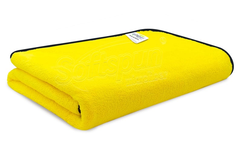 SOFTSPUN Microfiber Bath Towel 1Pc Yellow! Ultra Absorbent Super Soft & Lightweight Quick Drying for Men & Women Daily Use Large Size Unisex. - Image 1