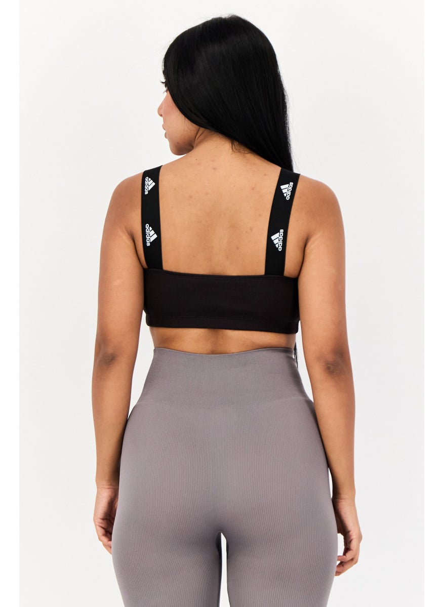 Adidas Women Brand Logo Training Bralette, Black  - Image 4