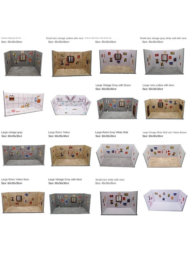 Bluejw Stall Night Market Square Stall Folding Baffle Mini Kitchen Background Board Easy Storage Folding Windproof Board Background Wall - Image 2