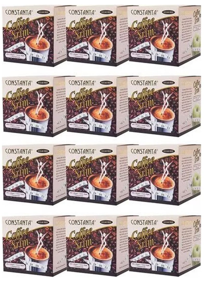 CONSTANTA Coffee Body Srim With Sugar Free 12 Sachets 180 grams (Pack of 12)  - Image 1