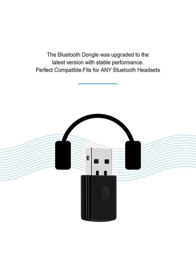NIBEMINENT USB Dongle Wireless Headphone MIC Adapter For PS4 Black  - Image 2