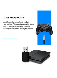 نيبمينينت محول USB للميكروفون والسماعات اللاسلكية لجهاز بلايستشين 4 أسود  - Image 3