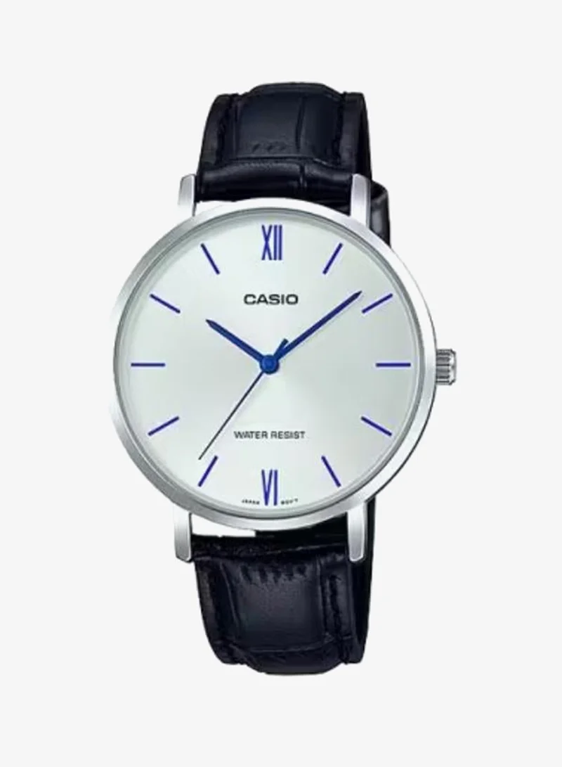 Women's Leather Analog Watch LTP-VT01L-7B1 - 34 mm