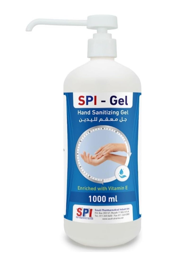 SPI Hand Sanitizer Gel 70% Ethanol Alcohol 1000ml - Image 1