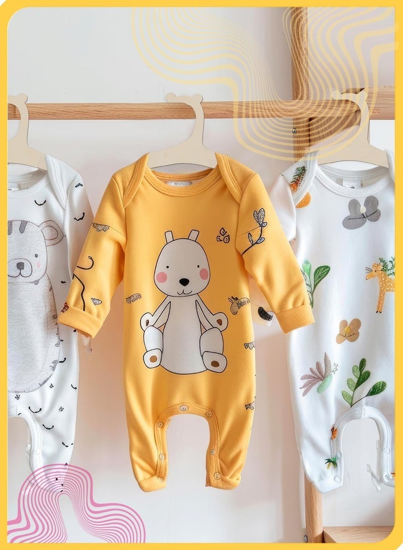 20Pcs Wooden Baby Hangers, Cute Bear Ear Design Infant Clothes Hangers for Baby Girls Boys, Natural Wood Nursery Hanger Set (22x12cm) - Image 2