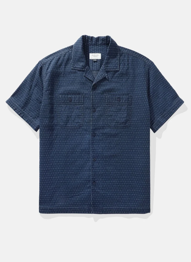 American Eagle Essential Button-Up Poolside Shirt