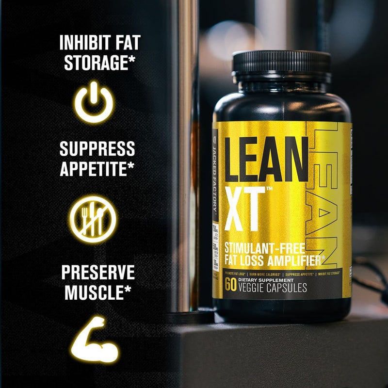 Jacked Factory LeanXT Caffeine Free Fat Burner  Non Stim Weight Loss Supplement Appetite Suppressant  Metabolism Booster  Acetyl LCarnitine Green Tea Extract Forskolin  60 Natural Diet Pills - Image 3