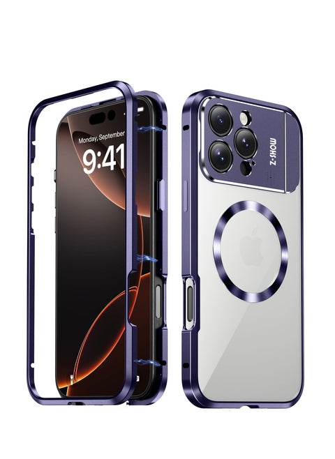 غطاء هاتف عطري لـ iPhone 16 Pro Max مع وسادة عطرية، نافذة عرض، إطار قائم، وتصميم مغناطيسي أحادي الجانب